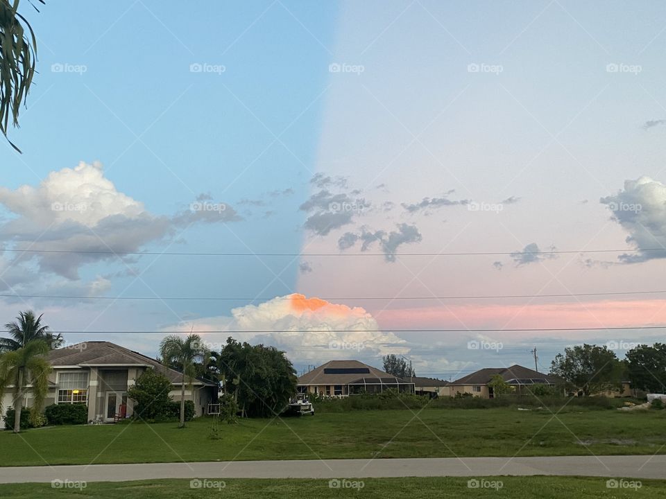 Sun is putting on quite a show at sunset