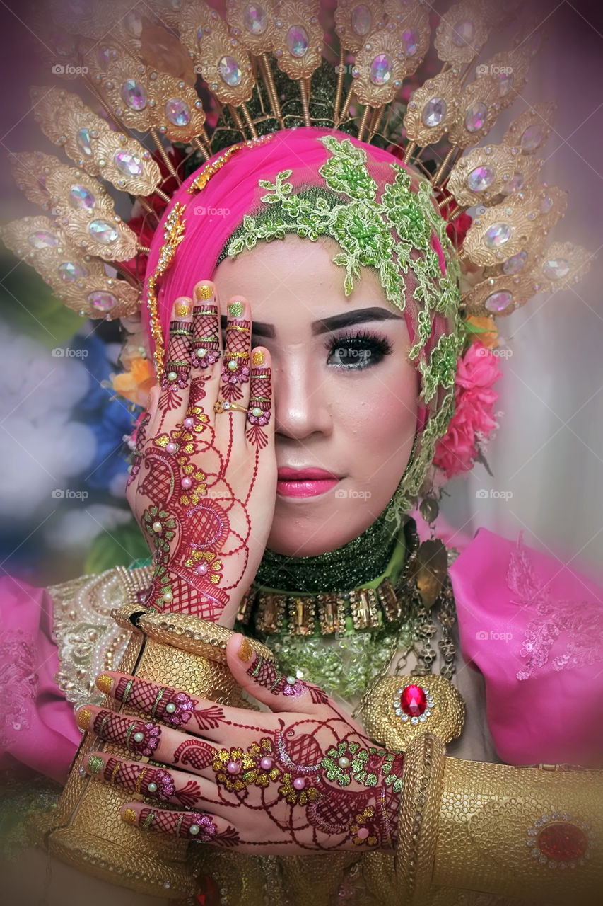 Indonesian Wedding from west sulawesi. Culture Bugis