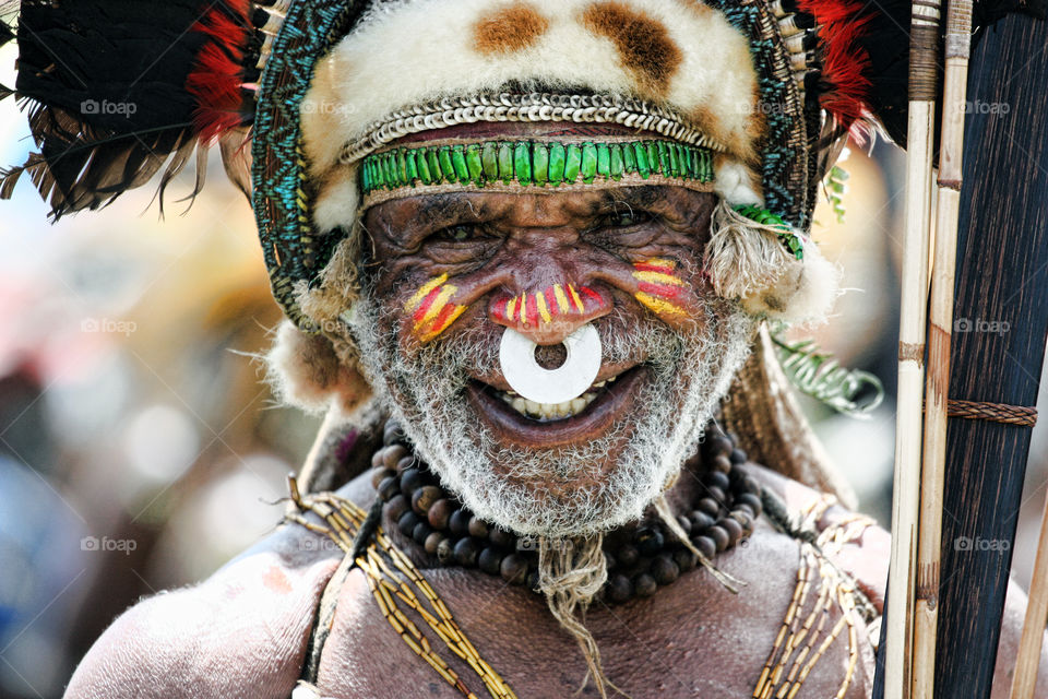 Papua new Guinea tribal man
