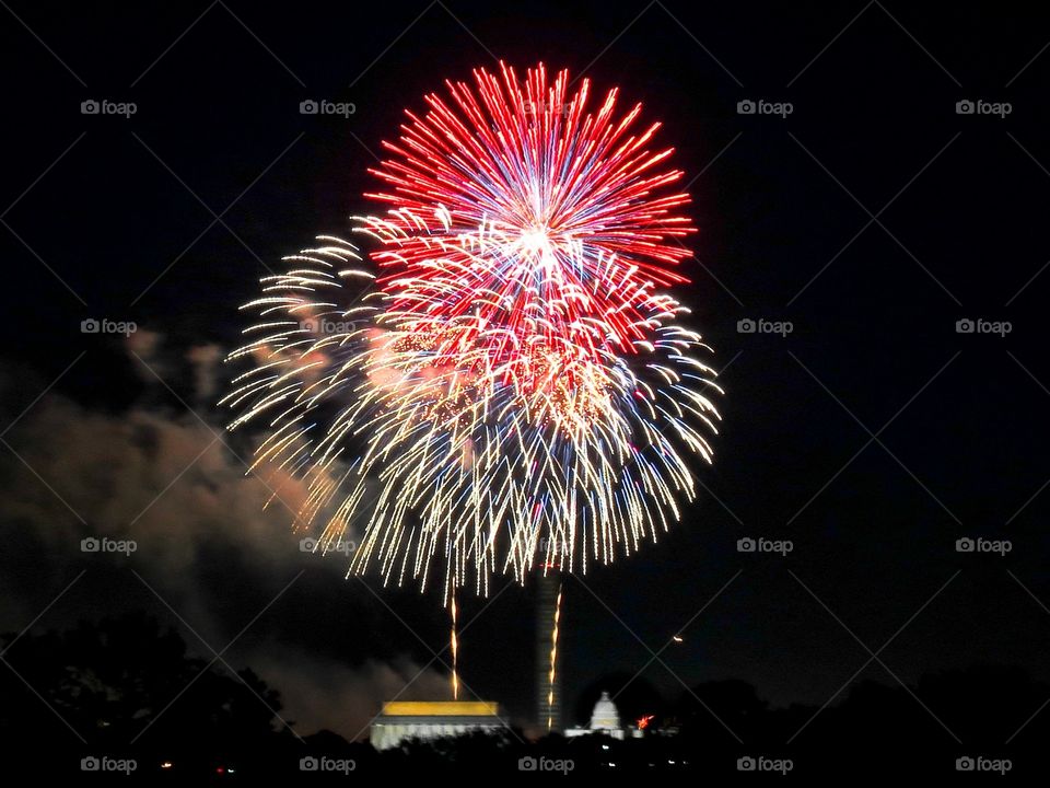 4th of July Fireworks over Washington DC