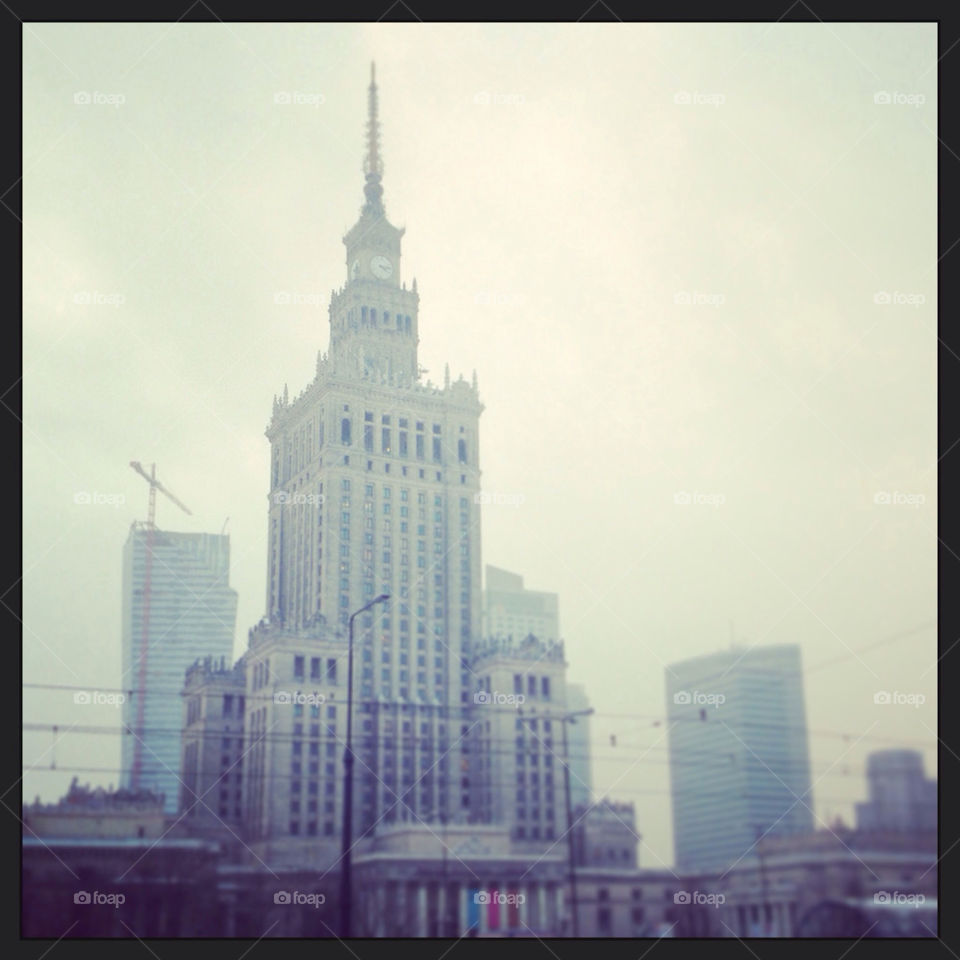 sky poland building tower by malcherkova