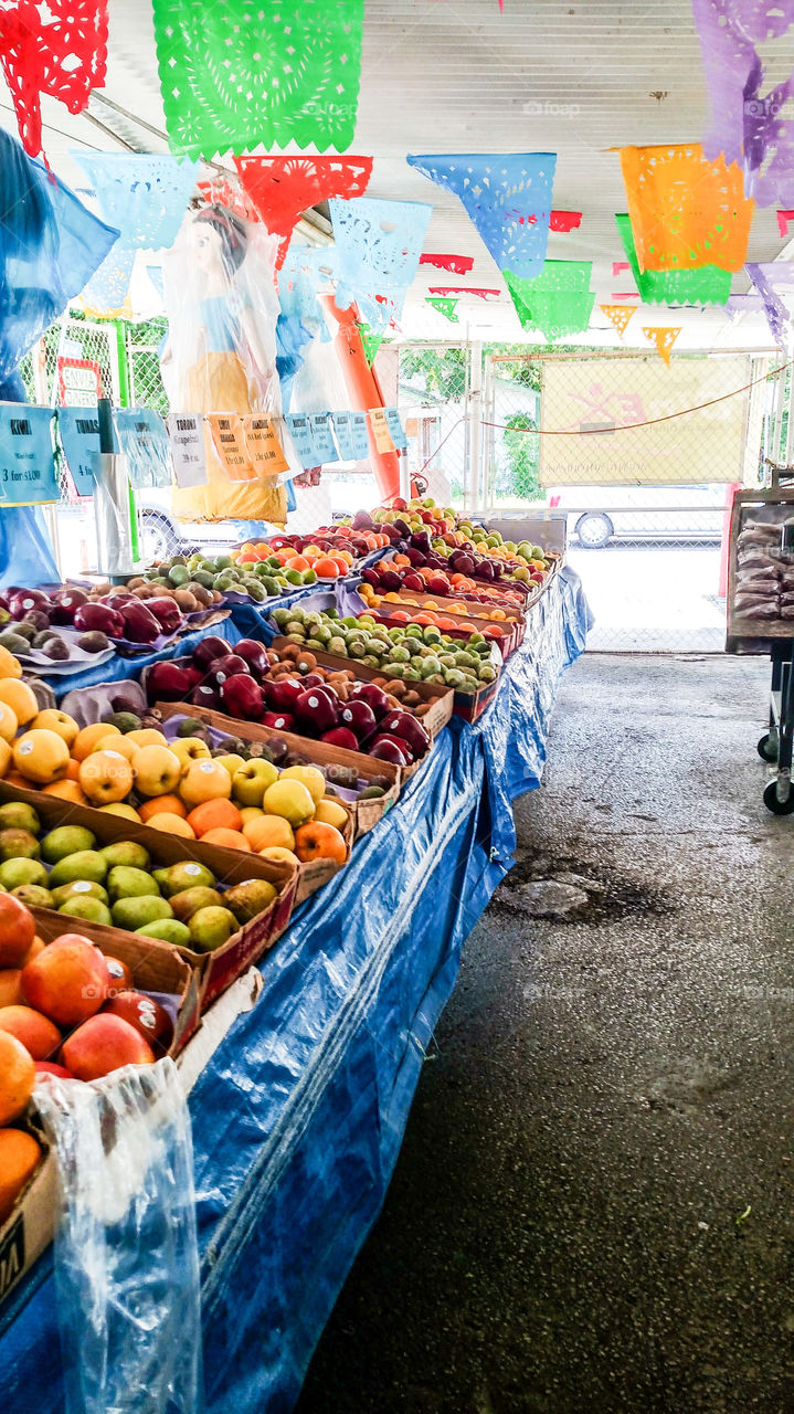 Mexican fruit stand. San Antonio, Texas.