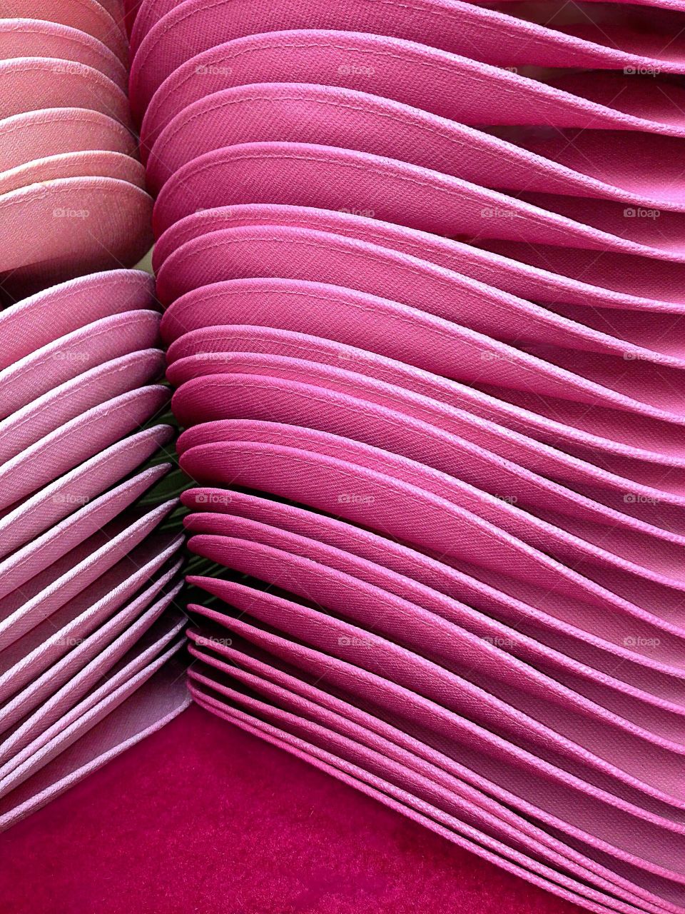 Detail of pink hats