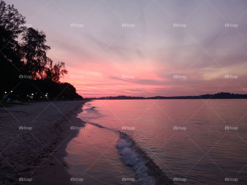 sunrise in Changi beach