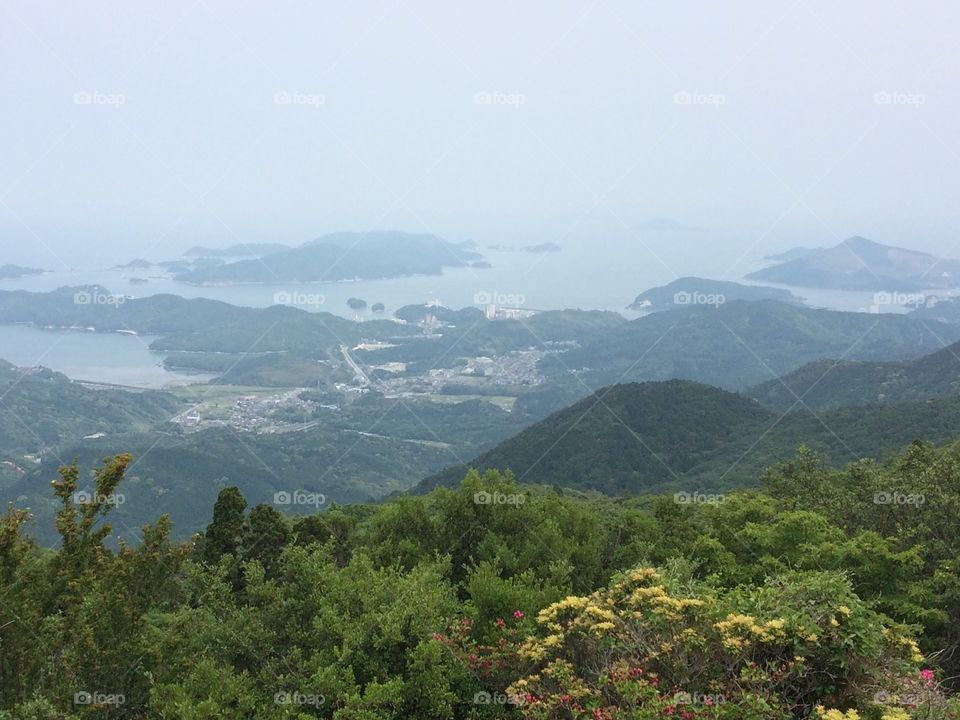 View of Ise Shima from the mountains
