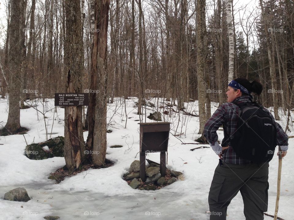 Choosing an icy trail