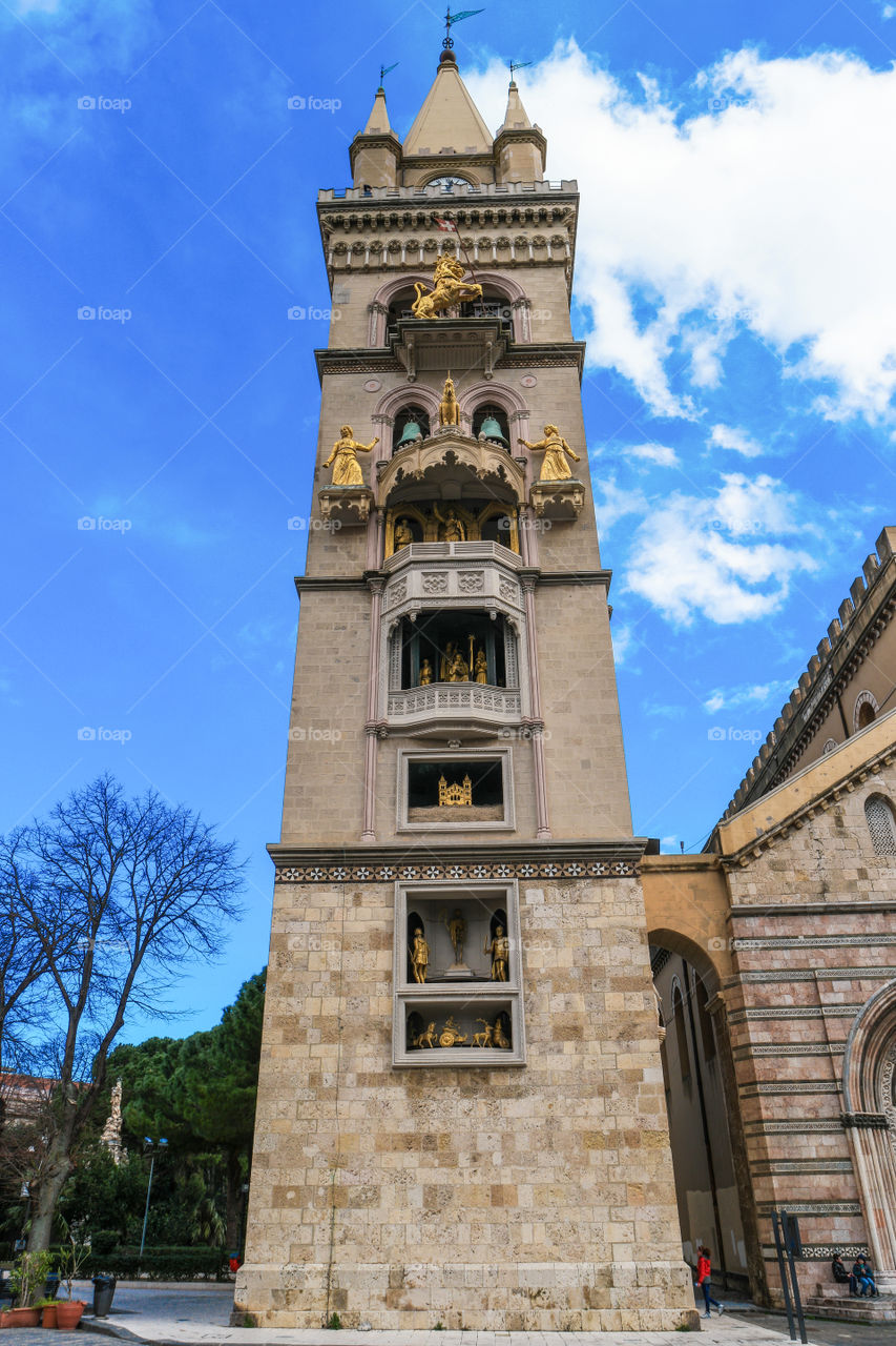 bell tower of cathedral of messina