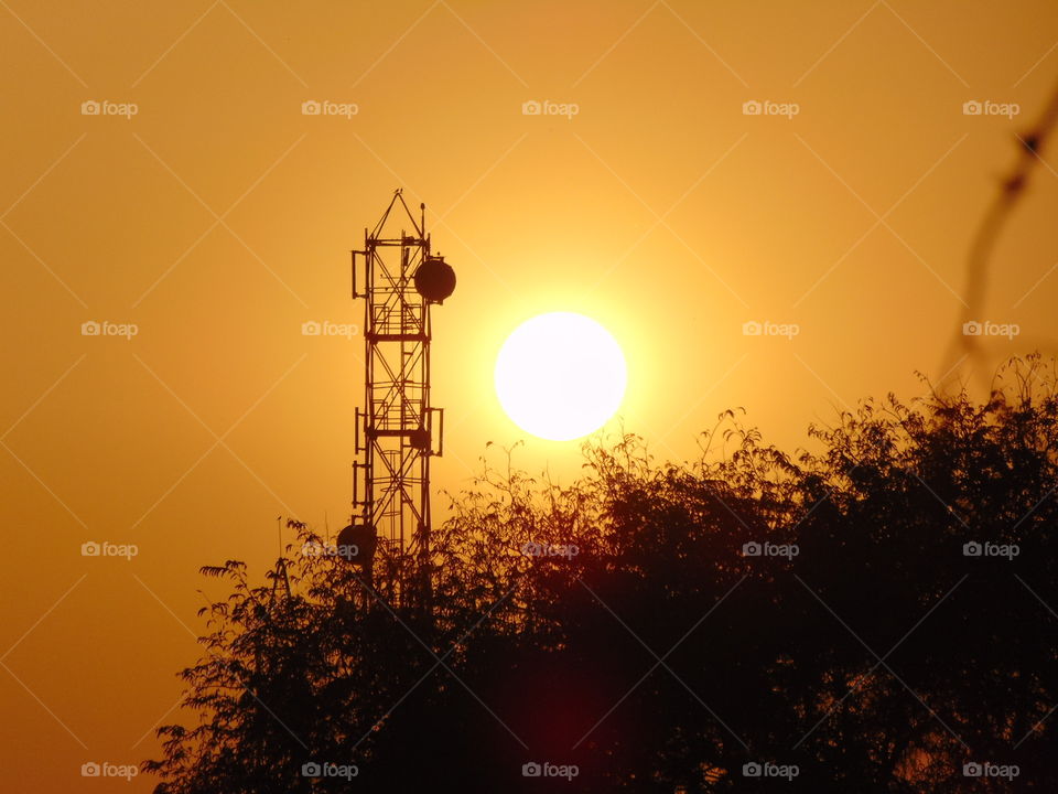 sun set in india