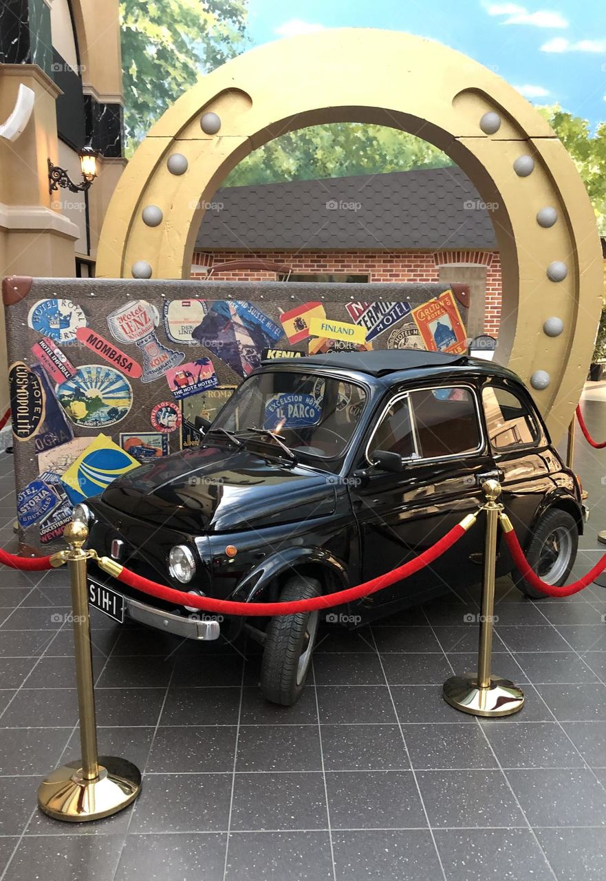 Black car : Fiat 500 model year 1970