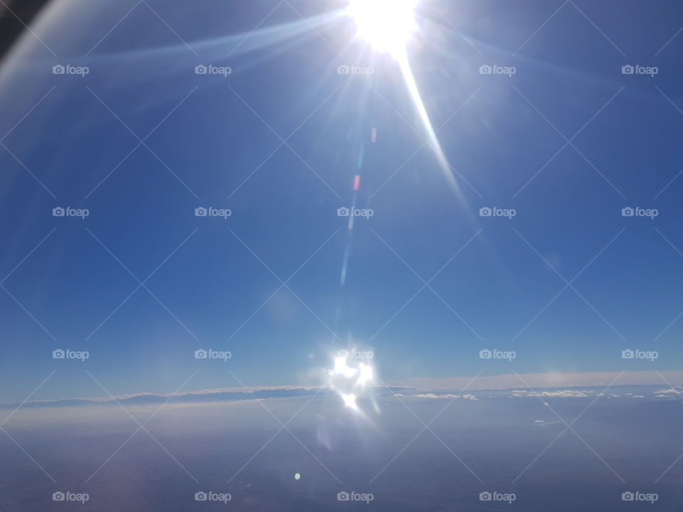 Shot from an airplane