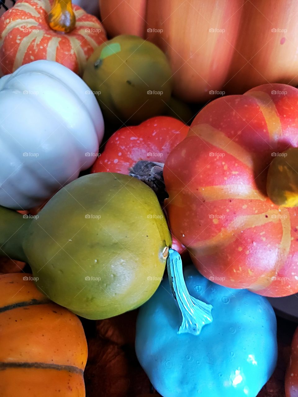 artificial fall pumpkins and gourds
