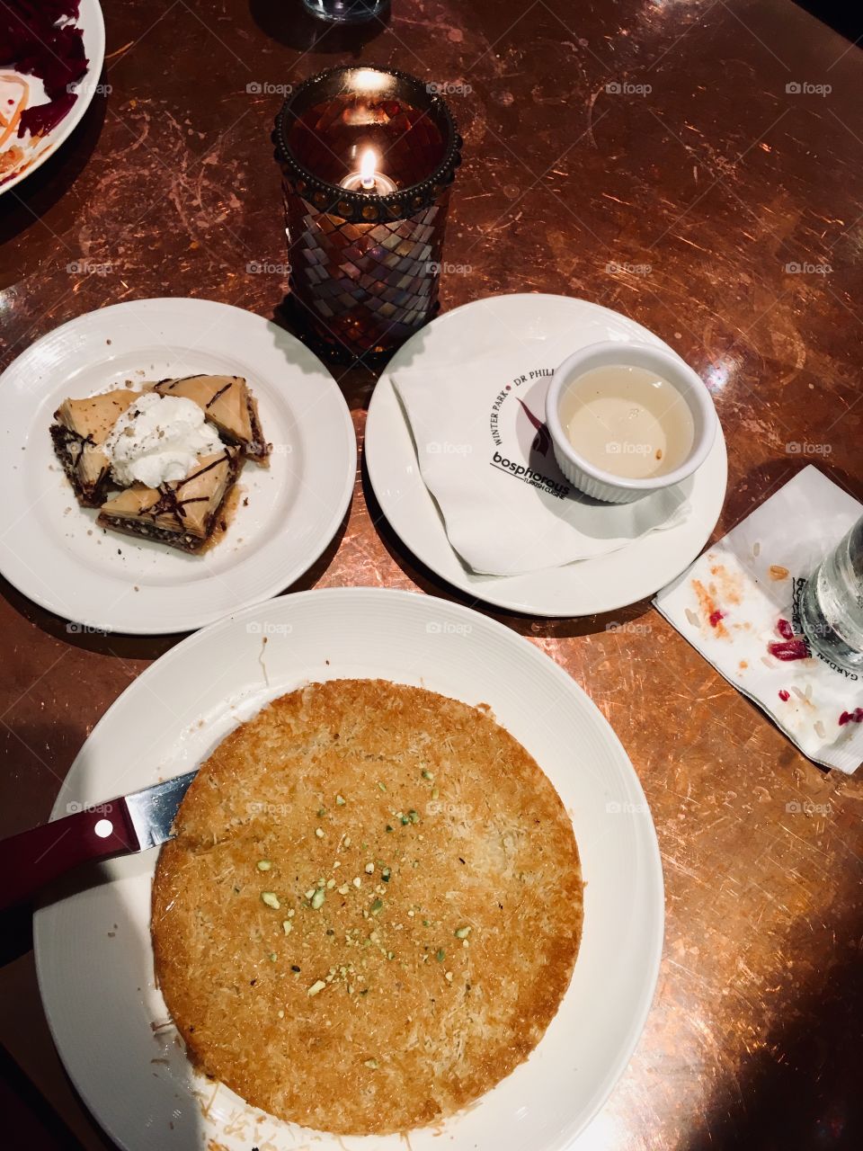 Kunife and baklava from Cafe 34 
