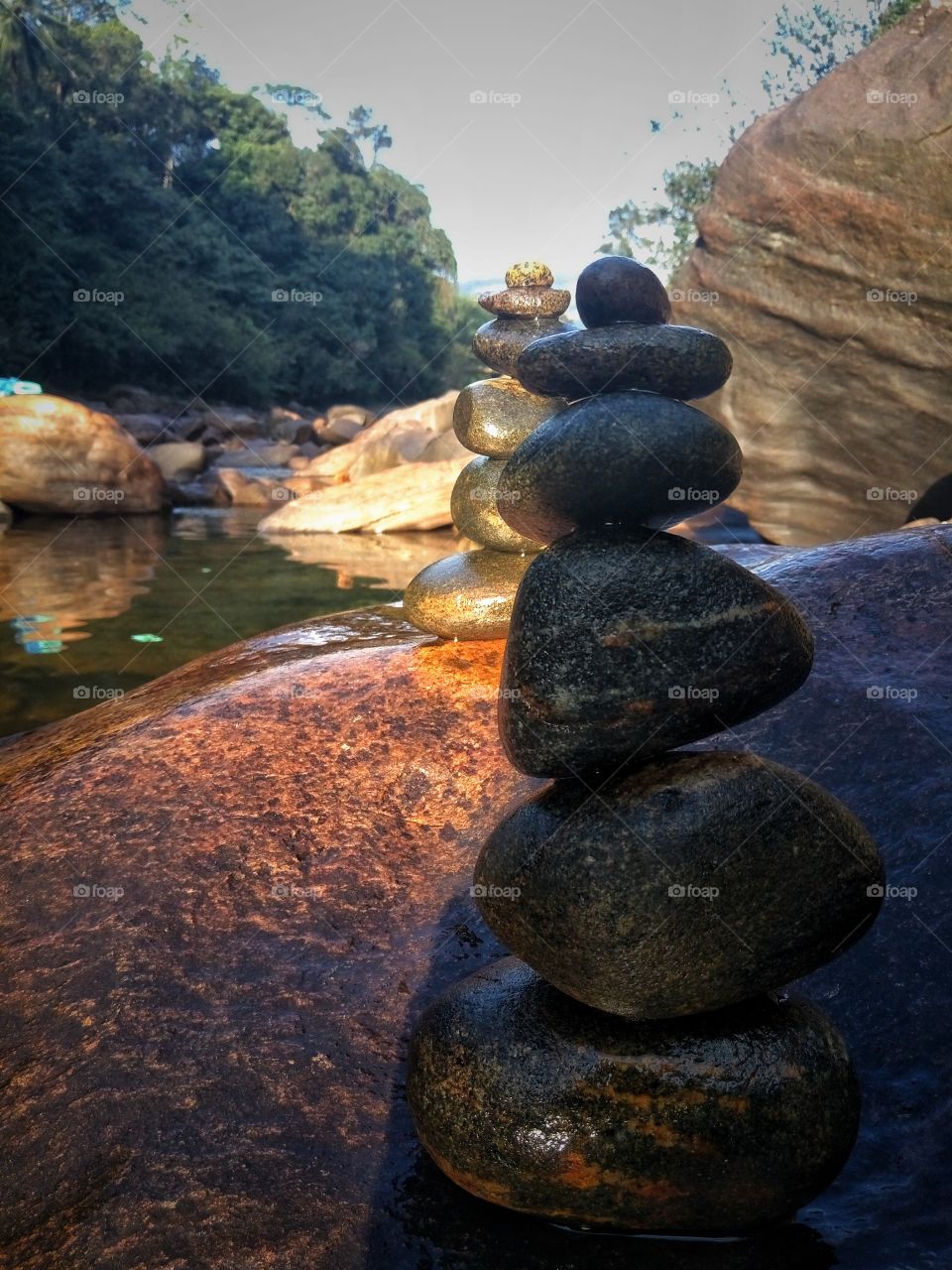Rock art and river