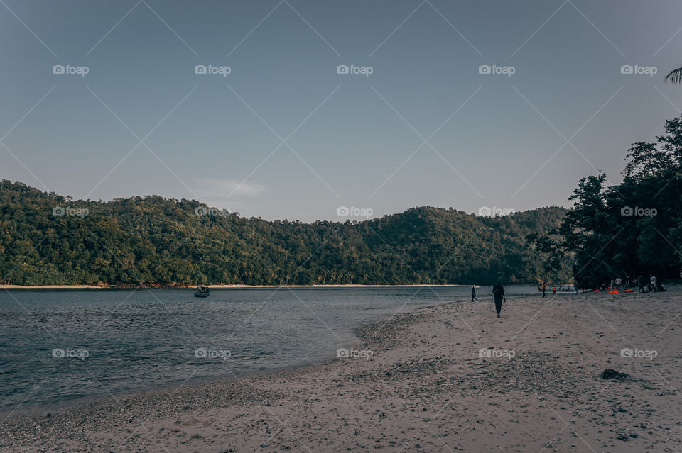 The beach of the island of Kelapa, Lampung, Indonesia