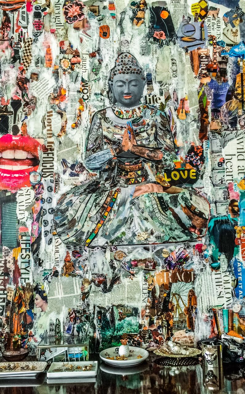 A busy collage of wonderful things that highlight one’s faith