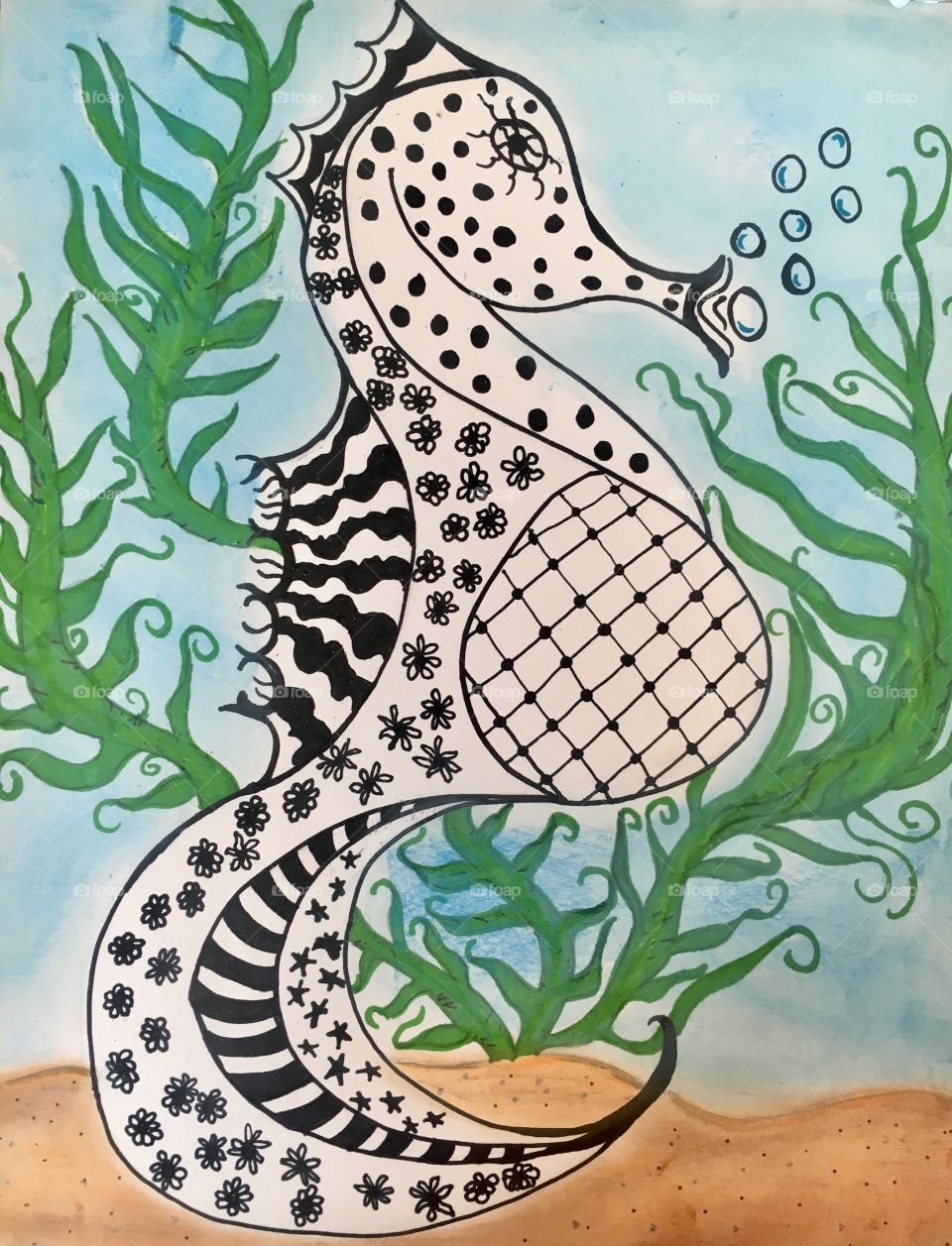 Seahorse Doodle