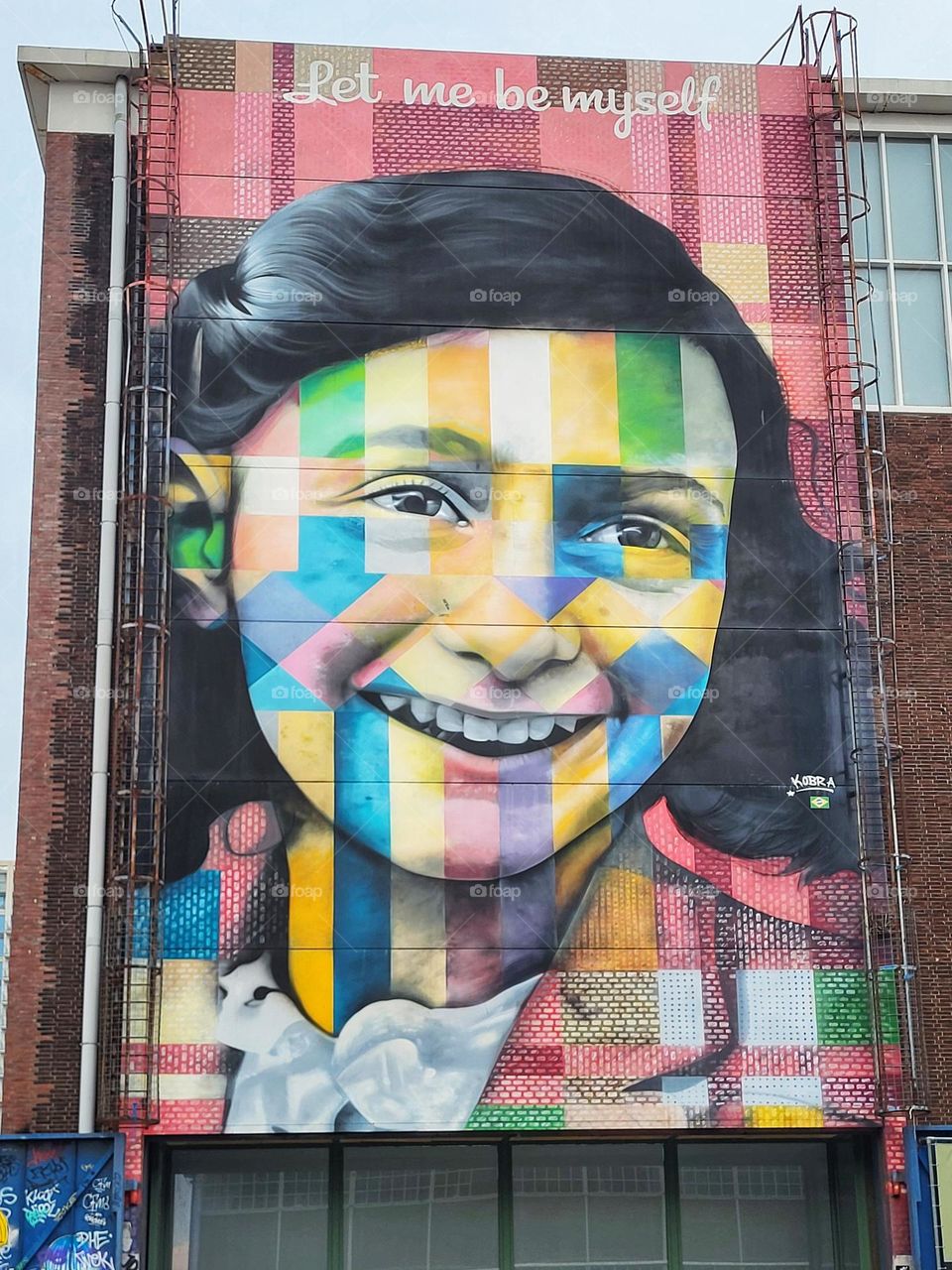 Anne Frank on the wall, NDSM Amsterdam, The Netherlands