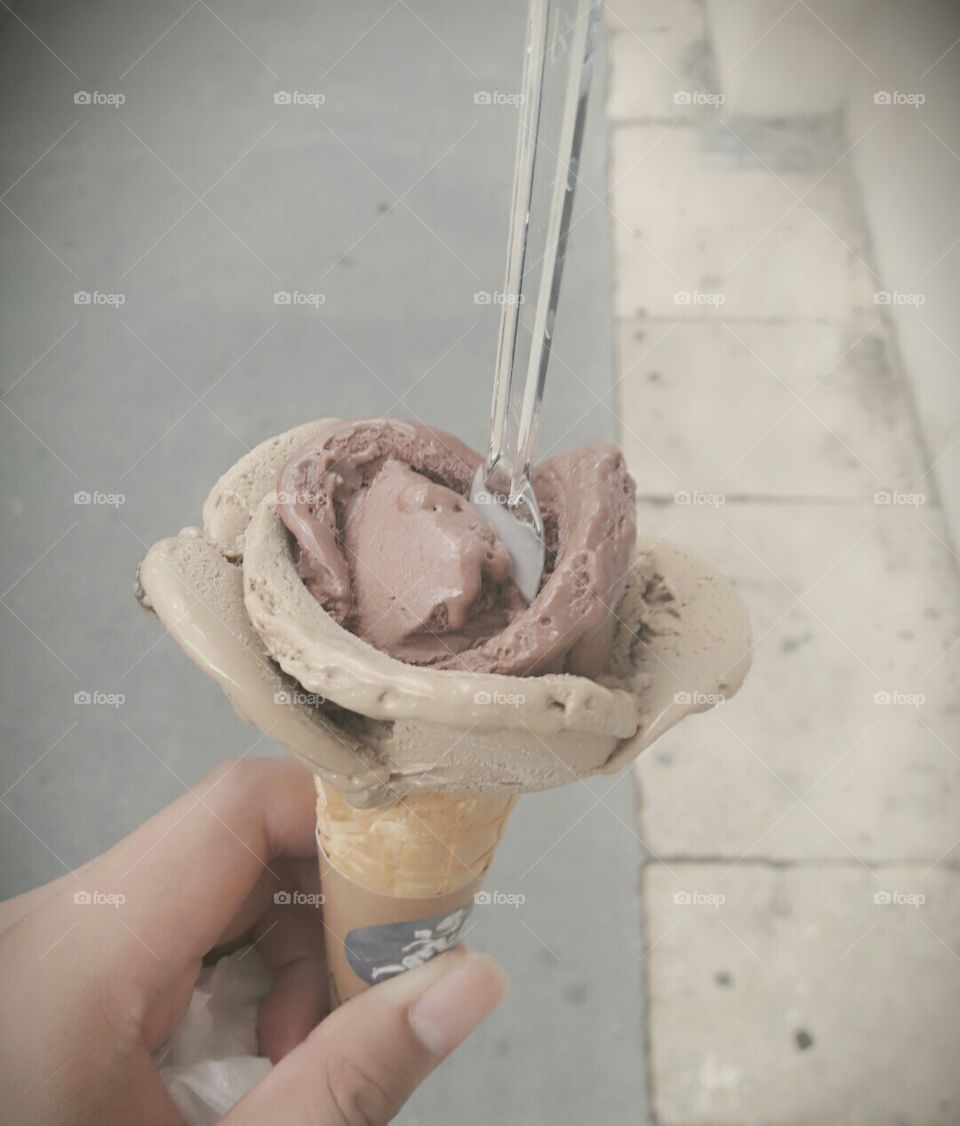 Ice cream during a summer day