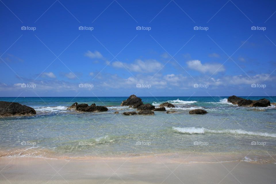 Falassarna beach summer holidays Crete Island Greece blue lagoon paradise