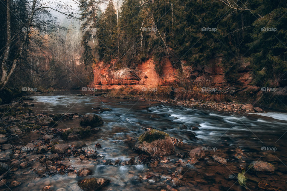 Amata. River. Gauja national Park.