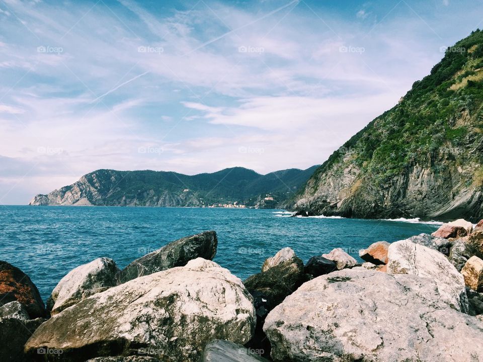 Scenic view of mountain in Cinque Terre