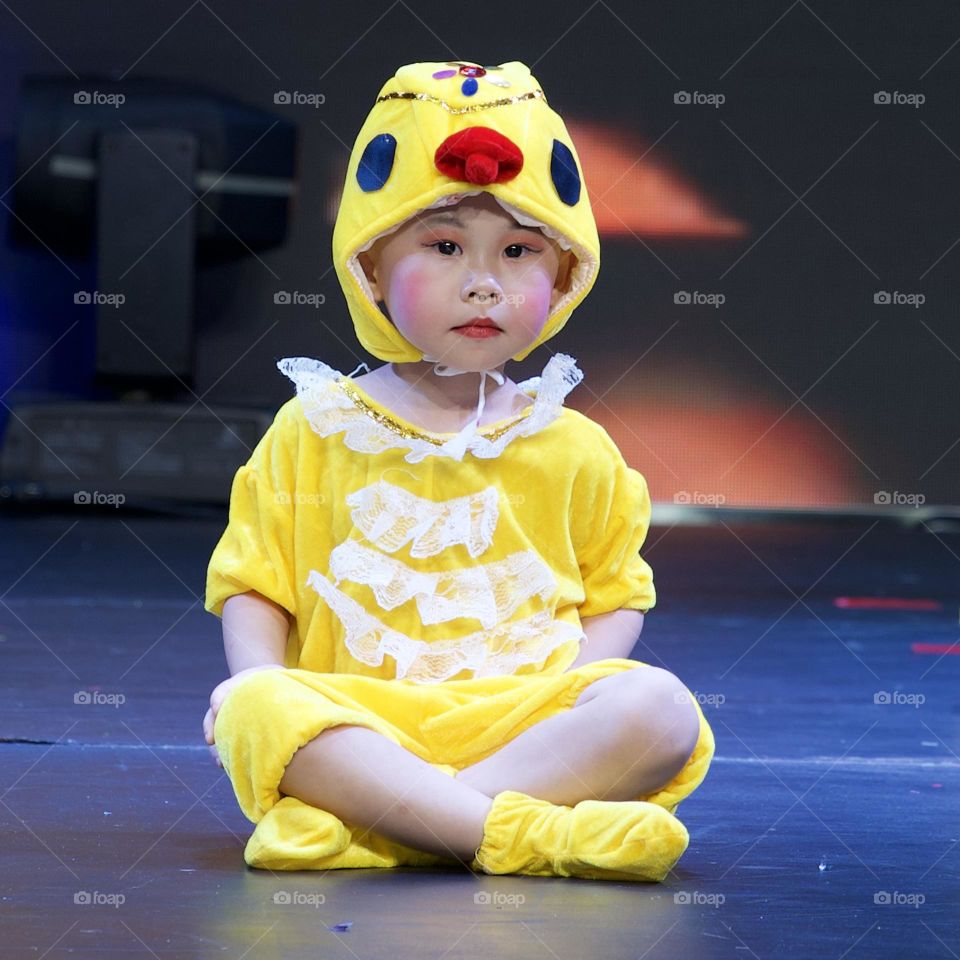 Cute chick in Yellow Costume