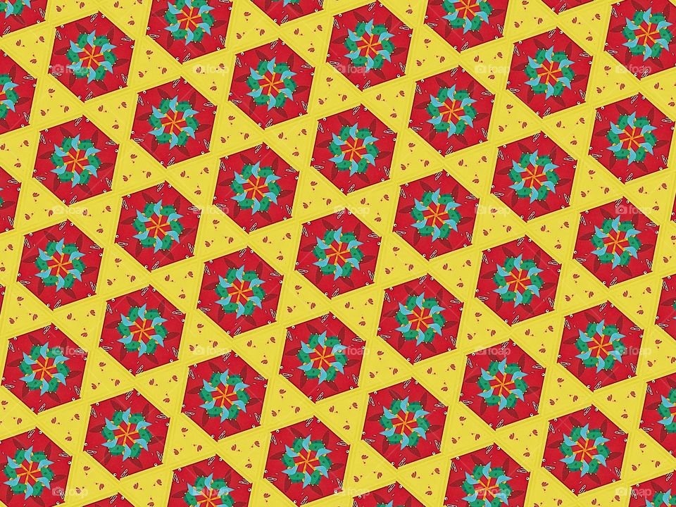 Yellow pattern kaleidoscope, yellow and red patterned background, patterns for backgrounds, yellow is everywhere, bright yellow kaleidoscope