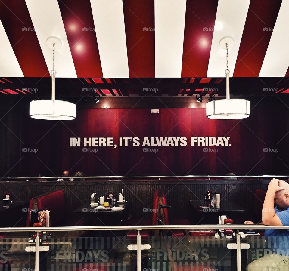 Man waiting in a restaurant table 
