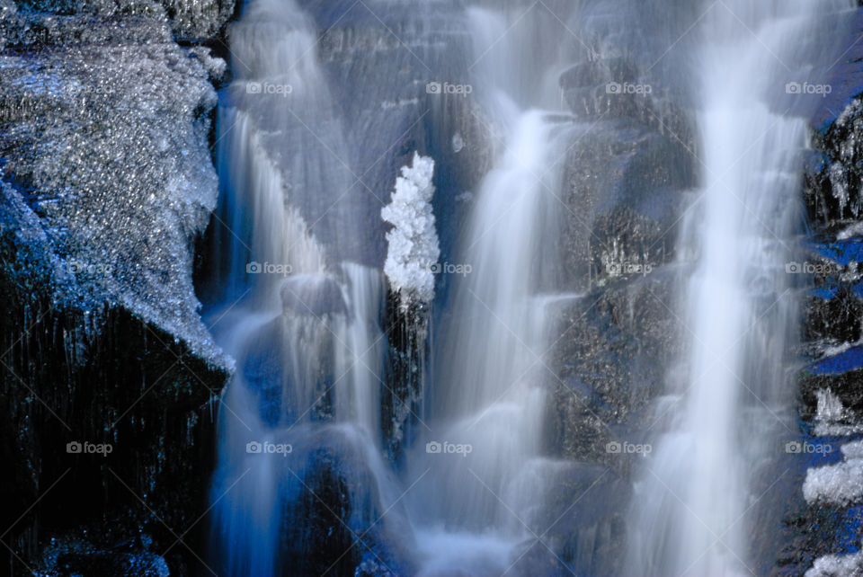 Frozen Waterfall in the Breacon Wales