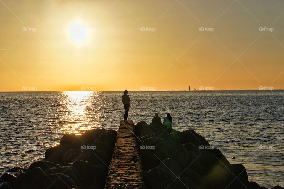 Relaxing on the pier