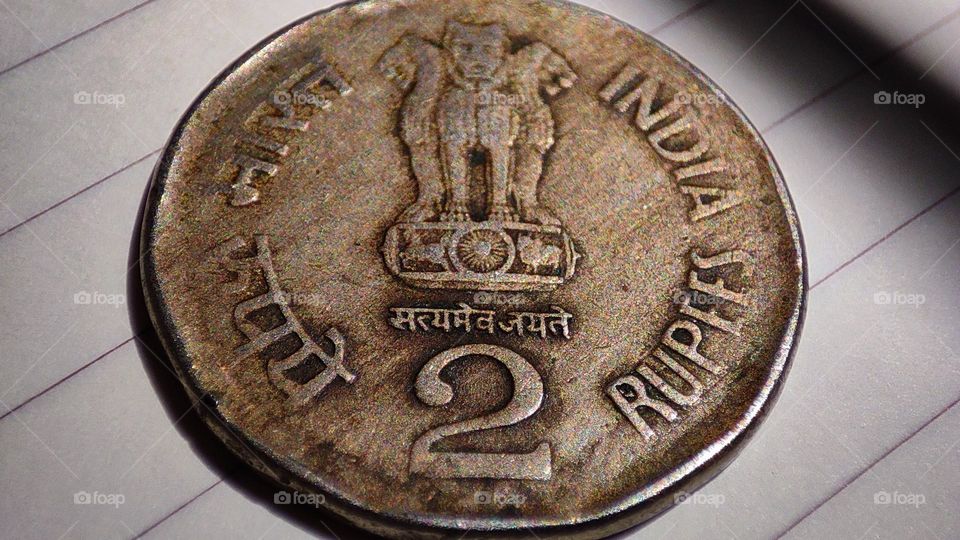 Two rupee coin from india