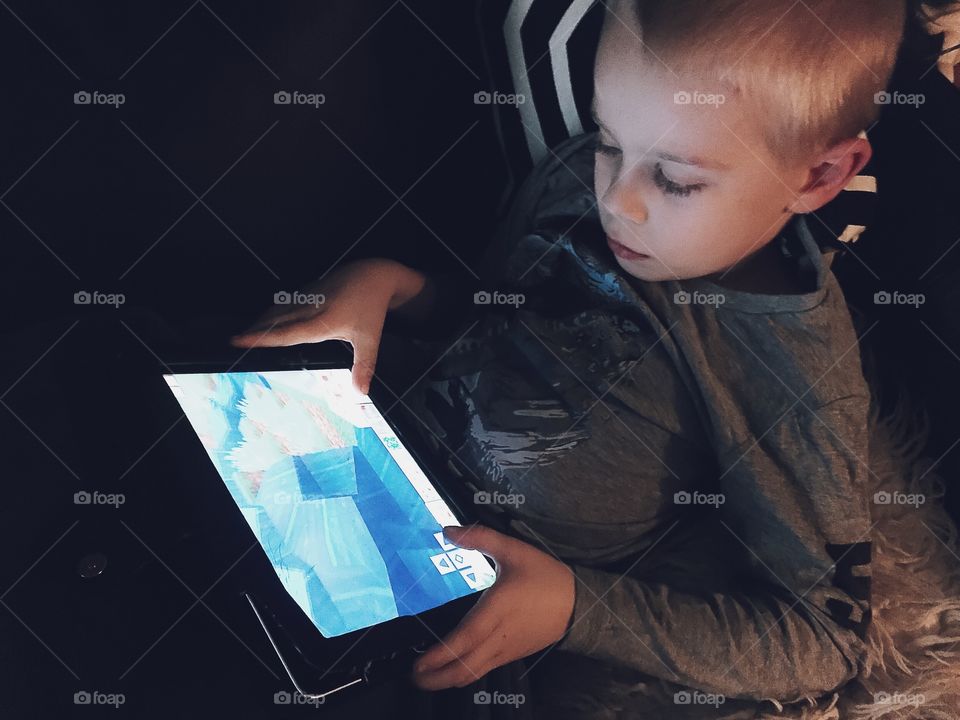 Boy with a tablet