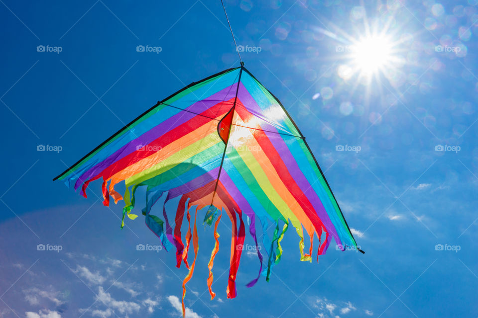 colorful kite in the sun