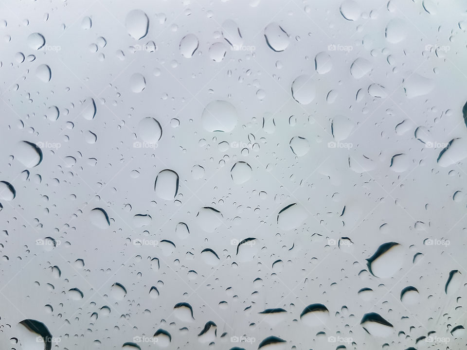 Rain drops on the window