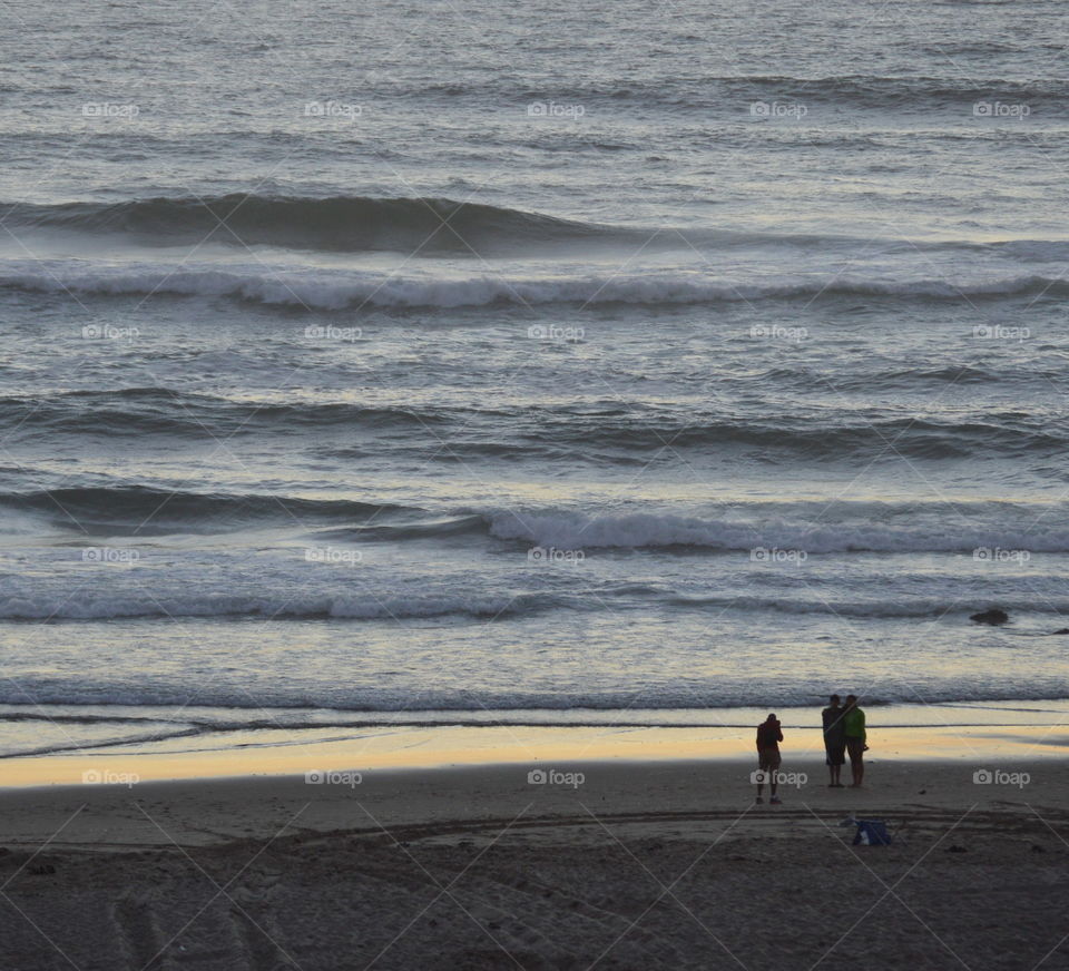 Taking a photo at sunset. Taken from our Airbnb condo in Lincoln city