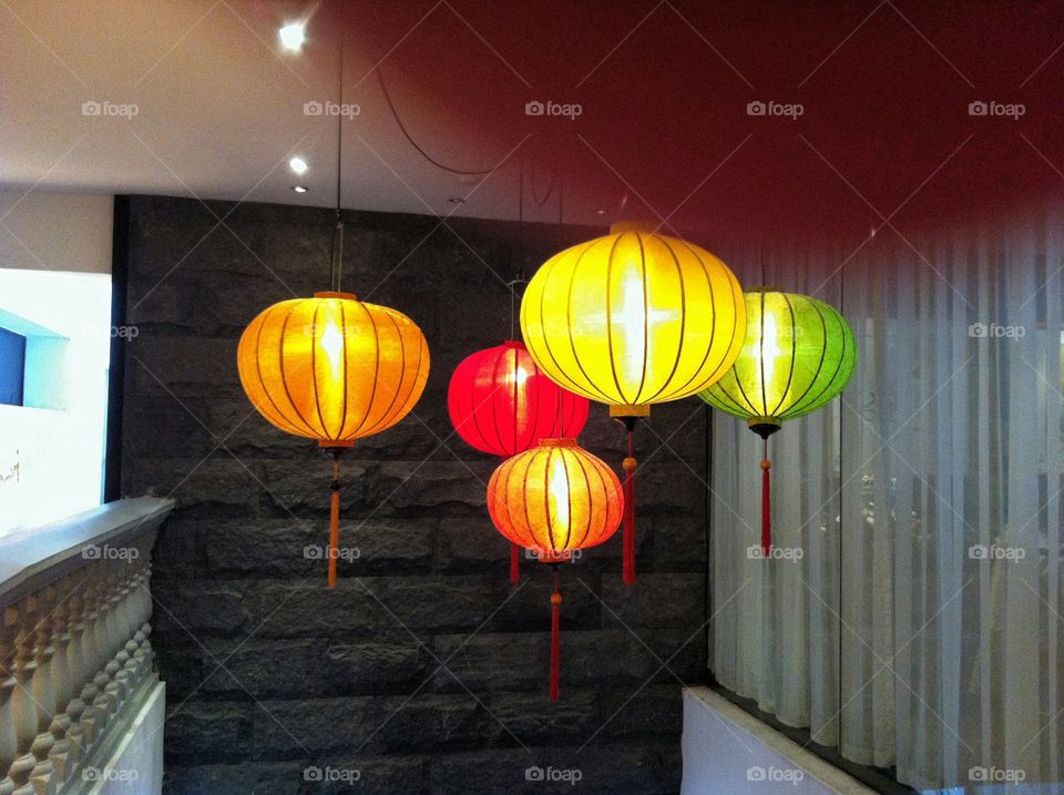 decorative lanterns. nice touch in the interior decorations