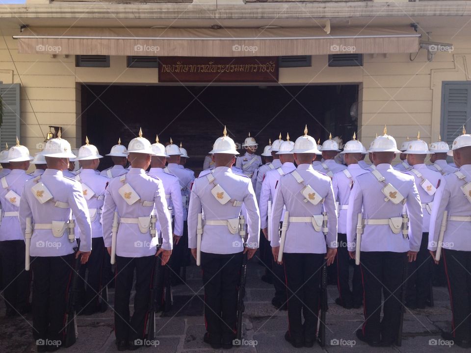 palace guards on parade