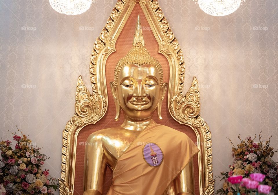 Thailand-Febuary 05 2019:Bangkok landmark tour brings you to the most must visit place , Wat Trimitr, the temple of the Golden Buddha
