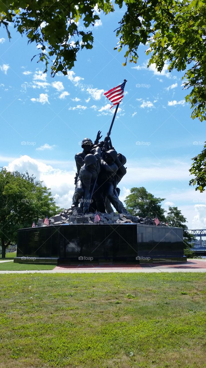 WWII Memorial. Fall River Massachusetts WWII Memorial