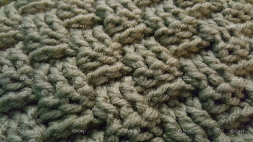 green basket weave crochet blanket