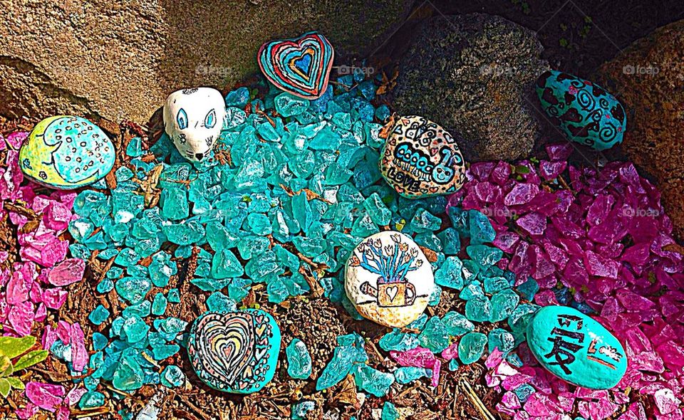 Painted Rocks For Rock gardens