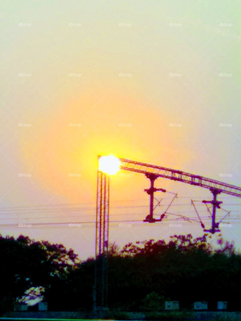 at the time of evening I captured this photo in the rail way.