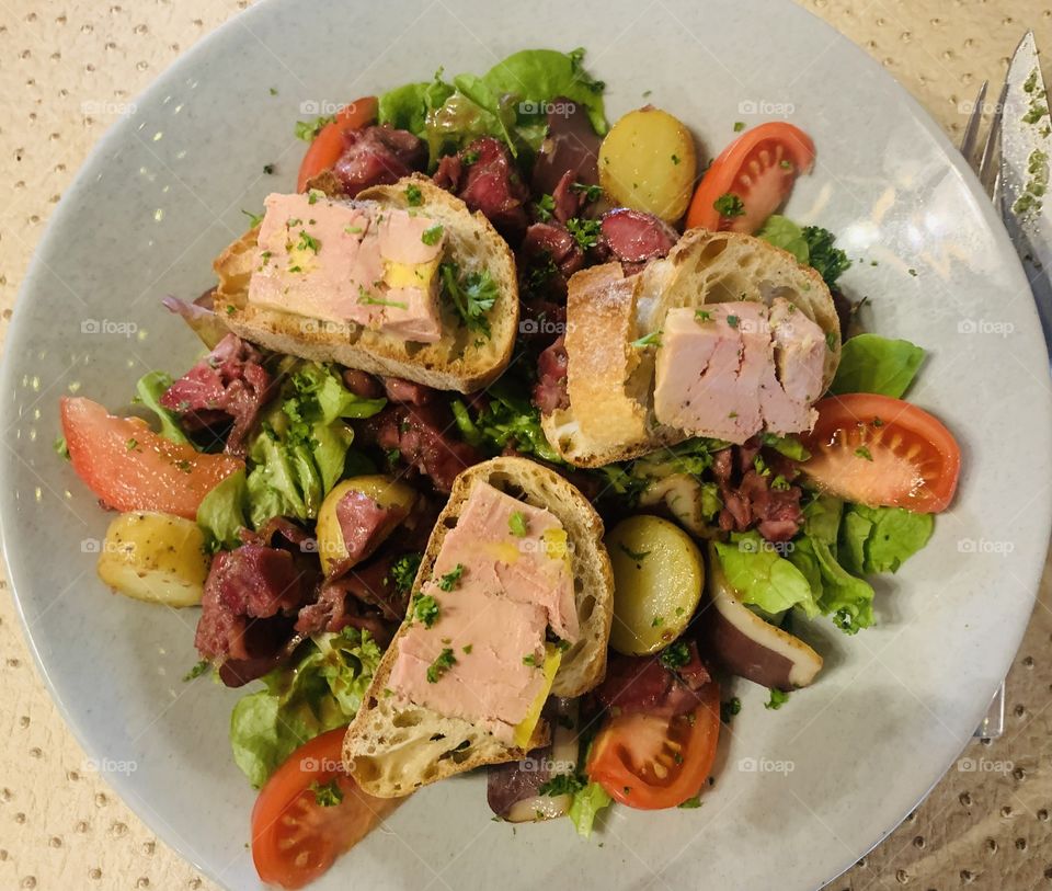 Little salad with foie gras :)