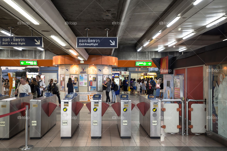 Ticket machine at BTS public train station 