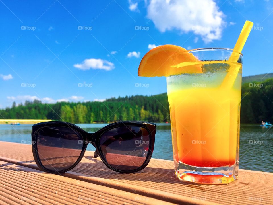 Cool summer cocktail