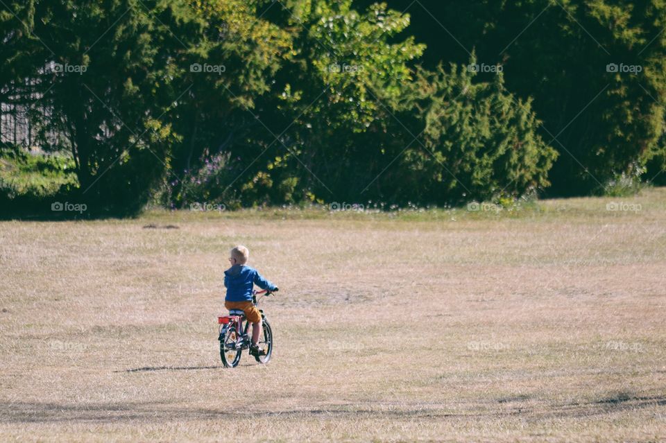 Kid on a bicycle