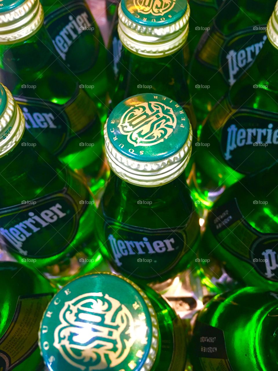 Perrier glass bottles