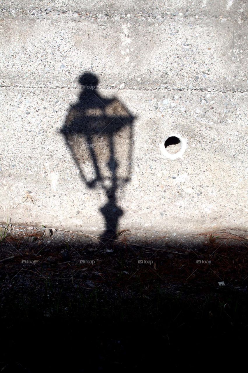 Shadow of a lamppost 