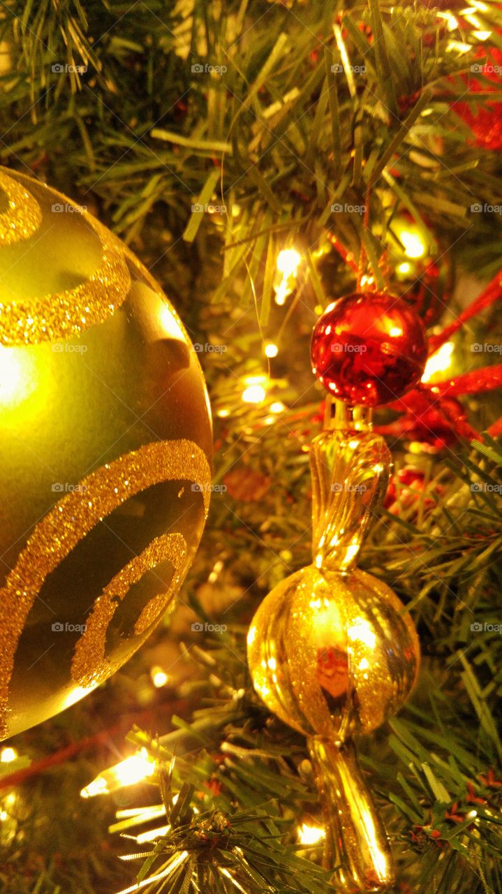 Close up with Christmas balls