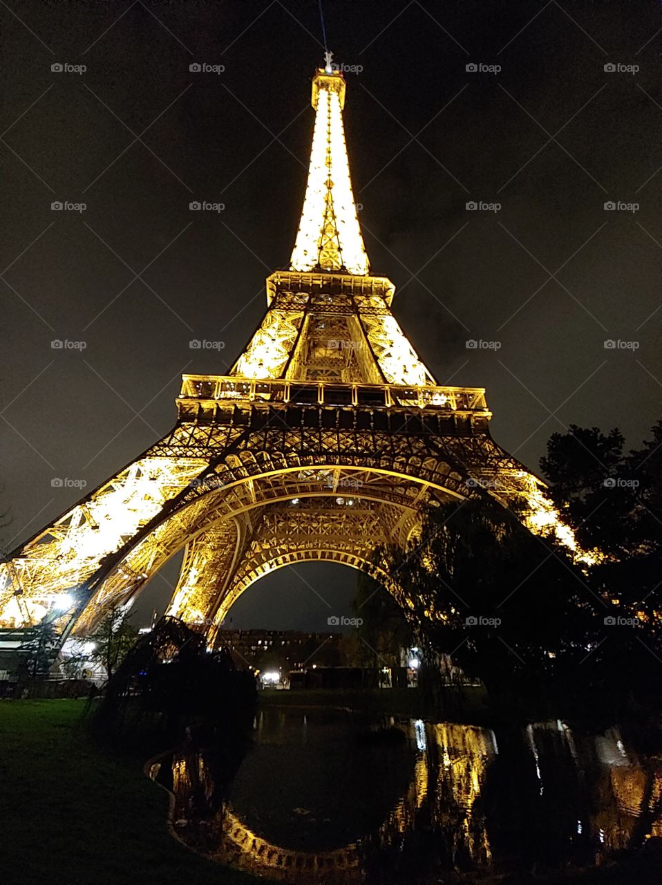 Eiffel tower at night